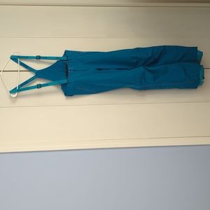 Marmot Spire Bibs, Goretex full zip ski pants, Women's L blue